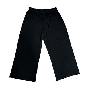 NWT June + Vie Pull On Pants Plus Size 2X 26/28 Elastic Waist Black Wide Leg